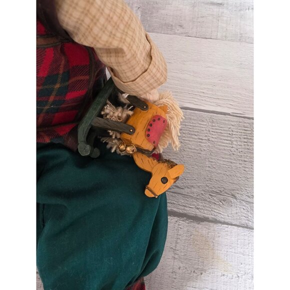 House Of Lloyd Grandpa Rabbit Doll Christmas Around The World Plaid Vest & Hat 1 - Picture 6 of 7